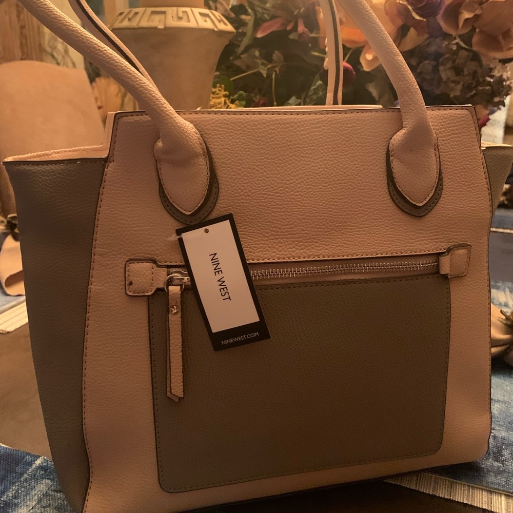 Nine West - NWT - Beautiful Pale Pink & Grey purse/tote.
